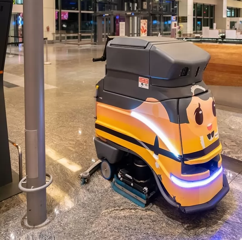 Robot Technology to Reinstate a COVID-Free Airport